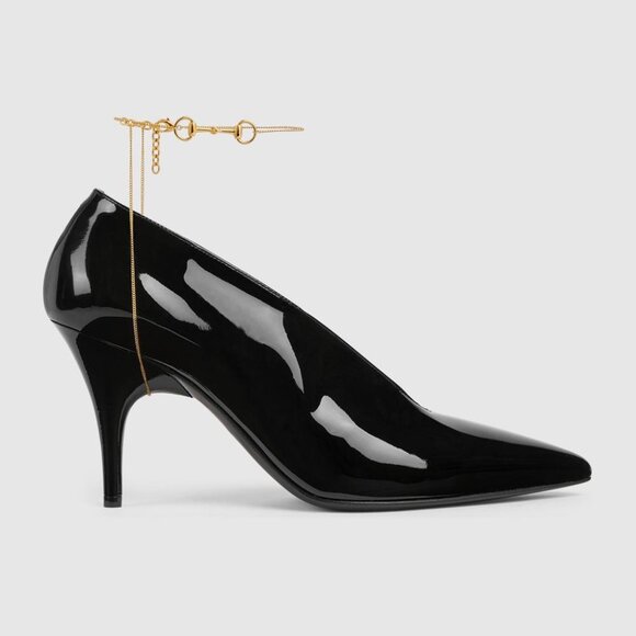 Gucci Shoes - Gucci Leather Décolletté Pumps With Jewel IT 40 Women